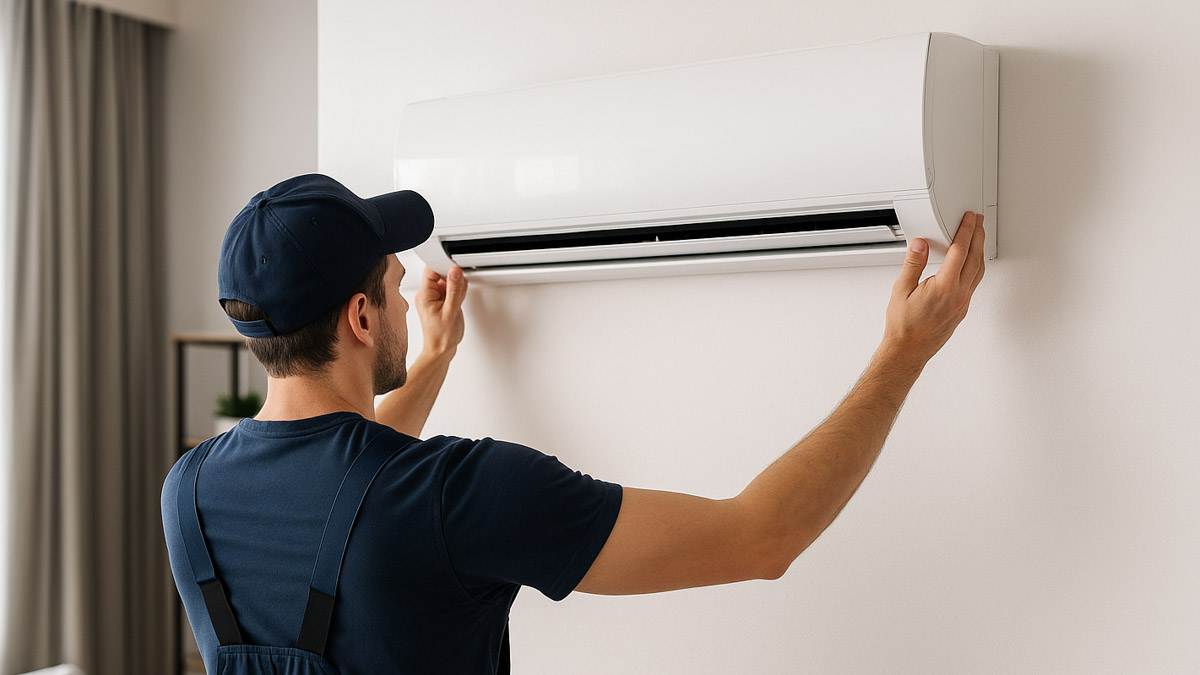 Instalacja klimatyzacji ściennej przez technika Heat King – Rybnik.