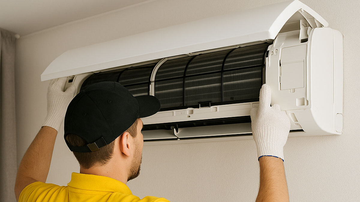 Zakładanie klimatyzatora w mieszkaniu – Żory.